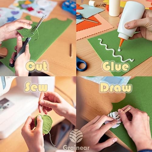 Nude Tones Soft Felt Fabric Sheet 36" x 36", 1.6mm Thick, Premium Craft Felt for Sewing, DIY Projects, Decorations, Art and Kids School Projects thumbnail 3