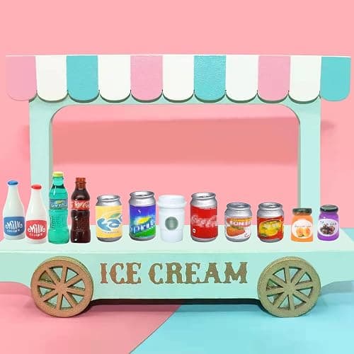 80 Pieces Mini Food Drinks Bottle Toys Pretend Food for Dollhouse Kitchen Accessories Mini Play Resin Food Toys thumbnail 5