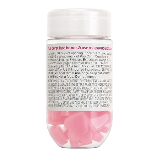 Jergens Cherry Almond Lotion Bursts, Squishy Heart-Shaped Moisturizer Bursts, Lotion Gifts for Teens, 38 Ct thumbnail 9