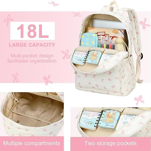 LEDAOU School Backpack Teen Girls Lightweight Bookbag Elementary Middle School Backpacks College Laptop Bag Travel Daypack thumbnail 5