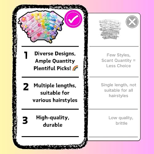 MAITIANISK 70PCS Hair Accessories for Girls Little Girl Hair Clips Barrettes for Baby Toddler Teens Women Kids Cute Candy Colorful Flower Gift for 6-18 Ages (Girls Hair Accessories) thumbnail 5