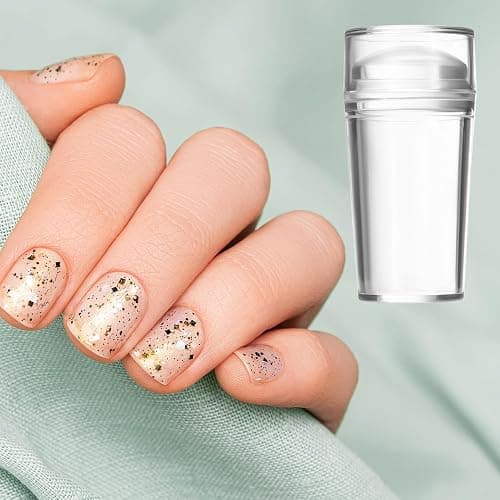 French Tip Nail Stamp Nail Stamper Clear Silicone Nail Stamping Kit Nail Stamper Kit French Nail Stamper with Scraper Nail Art Brushes for French Manicure Home DIY Nail Salon 5 Pcs thumbnail 7