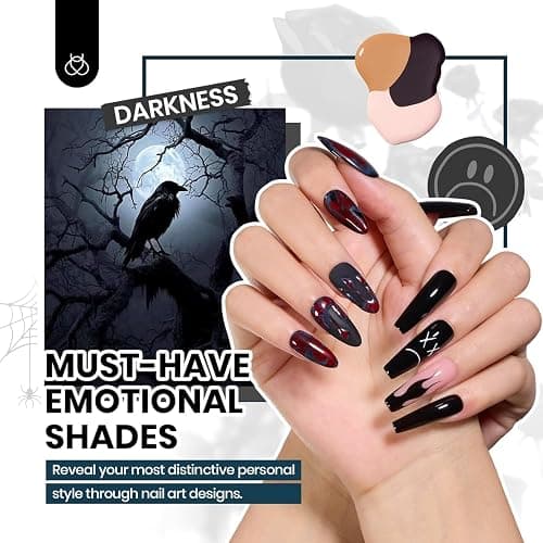 Beetles Gel Nail Polish Set - Emotional Spectrum 69PCS 60 Colors Gel Polish Kit Base Coat Glossy & Matte Top Coat UV Led Soak off Collection Brown Red Black Nude White Valentines Gifts for Women thumbnail 2