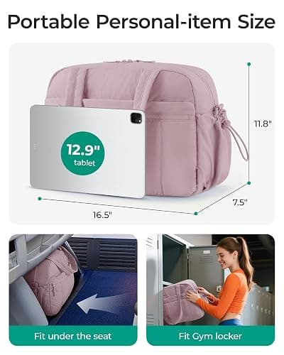 BAGSMART Gym Bag for Women, Duffle Bag for Travel with Wet Pocket, Lightweight Carry on Weekender Duffel, Water Resistant thumbnail 2