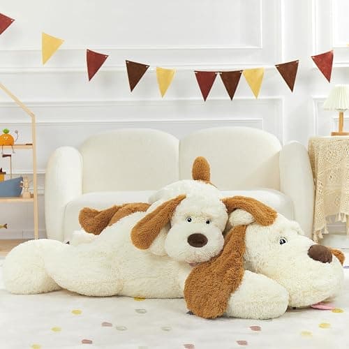 MaoGoLan Giant Stuffed Puppy Dog Big Plush Extra Large Stuffed Animals Soft Plush Dog Pillow for Girls Kids 31 inch thumbnail 2