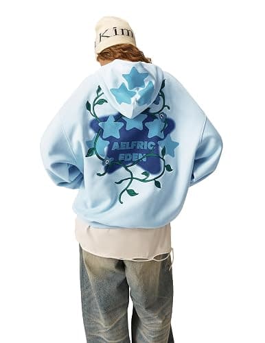 Aelfric Eden Floral Eden Star Pullover Hoodie Embroidery Graphic Hoodies Y2K Oversized Hooded Sweatshirt thumbnail 2