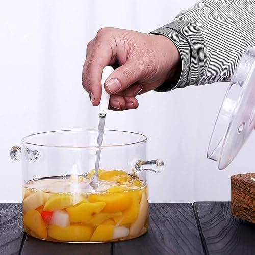 Glass Cooking Pot - 1.5L/50OZ Glass Saucepan Heat-Resistant Borosilicate Glass Handmade Cookware Set stovetop Pot - Safe for Pasta Noodle, Soup, Milk, Tea,salad (1.5L/50OZ) thumbnail 6