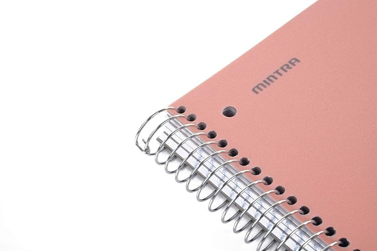 Mintra Office Durable Spiral Notebooks, 5 Subject (Salmon, Wide Ruled 1pk) thumbnail 5
