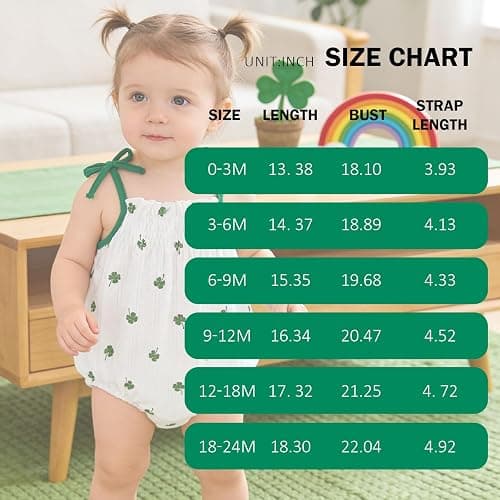 ROMPERINBOX Baby Girl Bodysuit Cotton Spaghetti Strap Sleeveless Onsies Summer Infant Camisole Romper 0-24 Months thumbnail 6