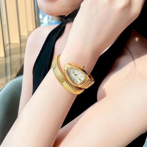 MASTOP Snake Face Watch for Women Snake Shape Face Women Watches Ladies Watches Waterproof Steel Dainty Dress Female Wrist Watches Relogio Feminino thumbnail 5