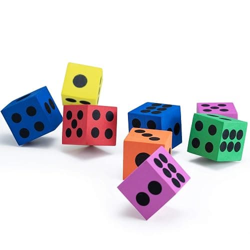 Foam Dice Set - Bulk Pack of 36, 1.5 Inch Large Assorted Colorful Foam Dice Cubes with Number Dots, Use for Kids, Classrooms, Math Games, Building Toys, Party Supplies by Bedwina thumbnail 5