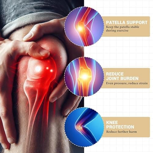 LYYHMAY Patellar Tendon Support Strap, Knee Pain Relief & Patella Stabilizer Knee Strap Brace Support for Hiking, Soccer, Basketball, Running, Jumpers Knee, Tennis, Volleyball & Squats (Black) thumbnail 6