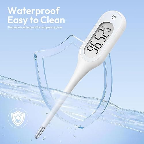 8 Seconds Thermometer for Adults & Kids, Accurate & Safe Baby Thermometer with Fever Alarm and Memory Recall, Oral, Rectal or Underarm Use (White) thumbnail 7