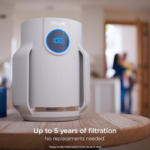 Shark Air Purifier for Home, NeverChange Compact Pro, for Bedroom, Nursery, Home Office, Dorm, HEPA-Exceeding Filter, Captures Pollutants, Pet Dander, Dust, Odor, Smoke, and More, HP072GN, Honeydew thumbnail 11