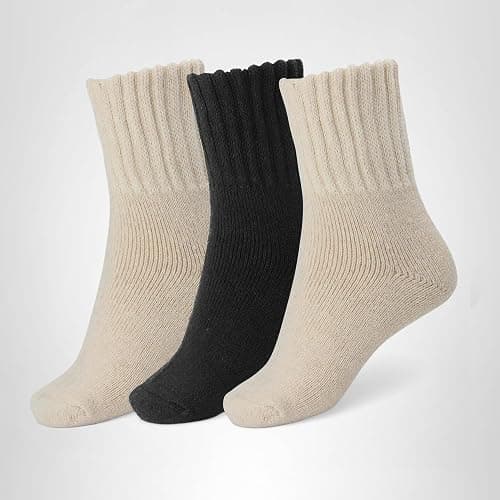 BomKinta Boot Socks for Women Winter Solid Thick Warm Socks Cozy Crew Socks Christmas Gift thumbnail 6