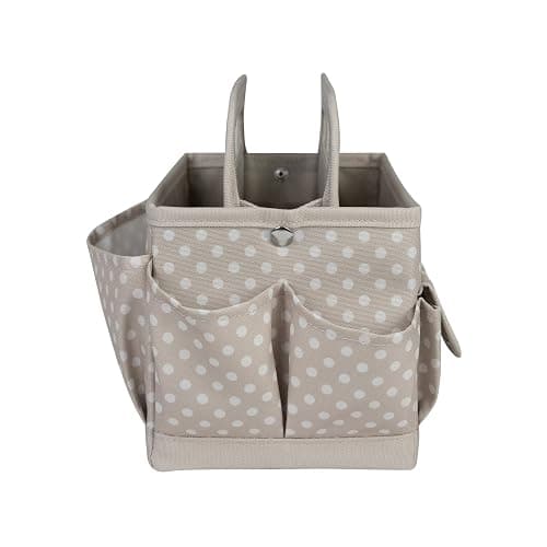 Everything Mary Desktop Tote Organizer – Tan Dot Craft Caddy – Portable Bag for Sewing, Scrapbooking, Art Supplies, DIY Projects & Creative Tool Organization thumbnail 7