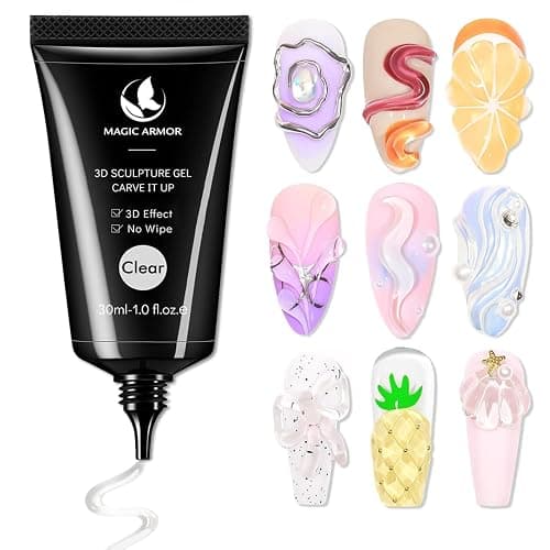 3D Gel Nail Art Sculpting Nail Glue, Sculpting Glue for Hand Modeling Building & Painting & Carving & Extension & Decoration, Soak Off UV/LED Nail Art DIY - Image 1