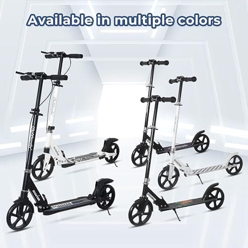 Nattork Scooter for Kids Teens and Adult Max Load 240LBS- Adjustable Height Folding Scooter with Large Sturdy Wheels Smooth Ride, Lightweight, Commuter Adult Scooters with Disc Brake,Shock Absorption thumbnail 8