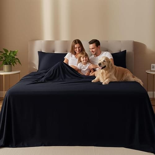 Utopia Bedding Queen Sheet Set – 4 Piece Bed Sheets for Queen Size Bed, Soft and Breathable Microfiber, Includes 1 Fitted Sheet, 1 Flat Sheet and 2 Pillowcases (Black) thumbnail 2