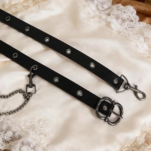 Dicxoser 4PCS Renaissance Medieval DIY Belt - Adjustable Pirate Belt with Bag & Skirt Hikes for Ren Faire, LARP & Halloween thumbnail 4