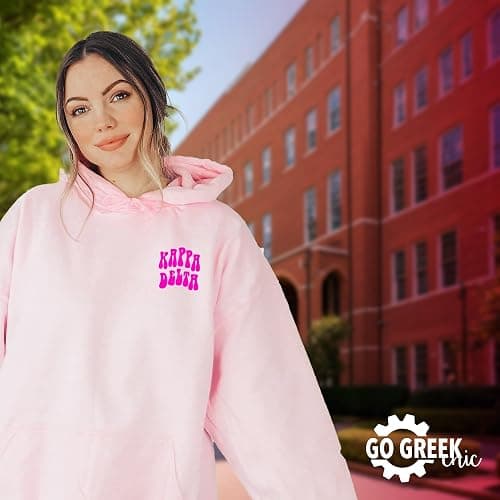 Go Greek Chic Phi Mu Retro Floral Pink Hoodie - Phi Mu thumbnail 7