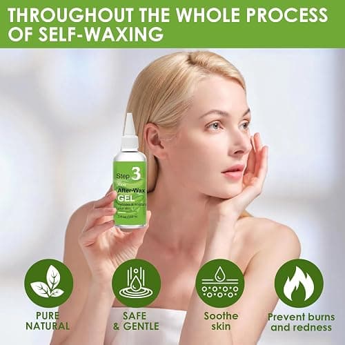 Pre Wax Spray and After Wax Spray, Triple-bottle Skin Care Set with Pre-wax Cleanser, Wax Remover Oil and Skin Soother Organic Aloe Vera Gel for Sensitive Skin - 100ML thumbnail 7