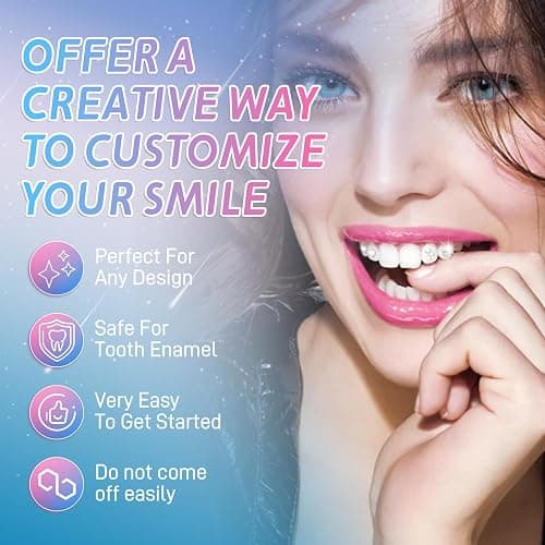 Tooth Gems Kit for Teeth Gems Kit with Light,190 Tooth DIY Gem Kit Tooth Jewelry Gems Kit 2025 New for Man&Women thumbnail 4