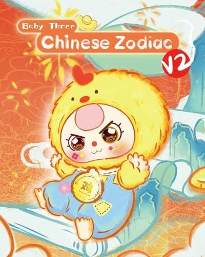 REIVIVORA Baby Three Twelve Zodiac Series Plush Stuffed Blind Box, Kawaii Mystery Plush Toys Collectible for Birthday Gift (1PC Series 2(V2)) thumbnail 7