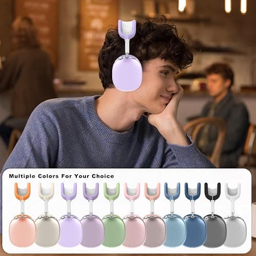 Aiaabq for AirPods Max case Cover(2024/2020),Anti-Scratch Ear Pad Case Cover/Ear Cups Cover/Headband Cover for AirPods Max(USB-C/Lightning). Clear Soft TPU and Silicone,Skin Scratch Proof. thumbnail 6