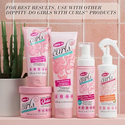 Dippity Do Girls with Curls Light Hold Gelee, Shape, Smooth & Separate Curls, Formulated with Aloe, Vitamin E & Wheat Protein, Frizz-Free, Never Crunchy, Curly Hair Gel For Women, 2 Pack thumbnail 8