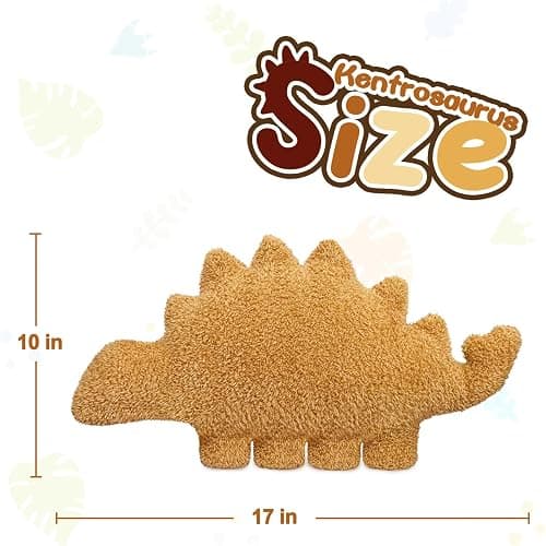 Aiideals Dino Nugget Pillow for Birthday Gifts, Chicken Dino Nuggets Plushies Pillow Stuffed Animal Funny Gifts for Teen Boys Girls (Small, Kentrosaurus) thumbnail 3