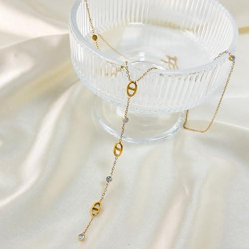 Générique Collier LONG MAILLE MARINE Collier y Acier Inoxydable Sautoir Plongeante Femme Collier Femme Acier Inoxydable Maille Marine Long En Y Pour Soirée thumbnail 4