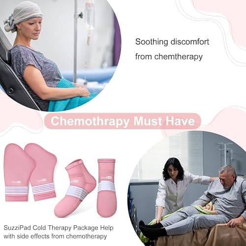 SuzziPad Cold Therapy Socks and Gloves for Chemotherapy, Chemo Must Haves for Women and Man, Ideal for Soothing Hand and Foot Discomfort, S/M thumbnail 2