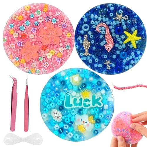 3PCS Picky Pad Skin Picking Fidget Toys for Adults Kids, Sensory Fidget Toy for Adhd, Picky Pads with DIY Beading Kit, Stress & Anxiety Relief Toys For Dermatillomania & Trichotillomania - Image 1