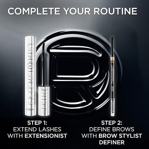 L’Oréal Paris Extensionist Mascara, Lengthening Mascara, Extension-like Length & Volume, For Sensitive Eyes, Clump-Free, Blackest Black WSH, 9.9 mL thumbnail 8