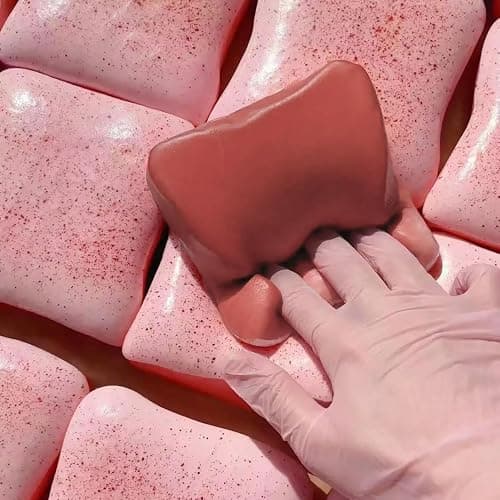 SUISUILE 4.3 Inch Sticky Bread Squishy Toys, Super Soft Strawberry Toast Slow Rising Squishy, Realistic Toast-Shaped Squeeze Toy, Big Food Squishies for Adults Stress Relief thumbnail 6