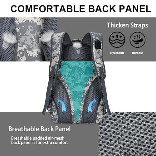 outdoor plus Camo Backpack,Military Boys Backpacks for School,Army Bookbag with USB Charging Port,30l/40L thumbnail 3