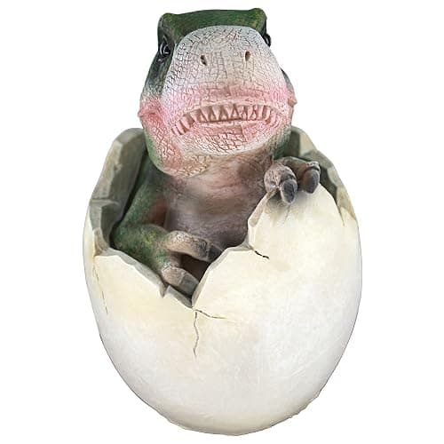 Design Toscano QM2728000 Baby Tyrannosaurus Rex Dino Egg Statue,Full Color thumbnail 4