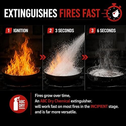 Small Fire Extinguisher for Home & Car – (4-Pack, 1.32lb Each) Portable ABC Chemical Powder Fire Extinguishing Spray | for Kitchen Grease, Electrical, Vehicle & Garage Fires, Easy to Use thumbnail 7
