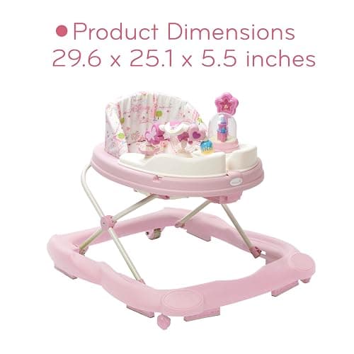 Disney Baby Princess Walker with Wheels, Pink Baby Walkers and Activity Center for Infants thumbnail 6