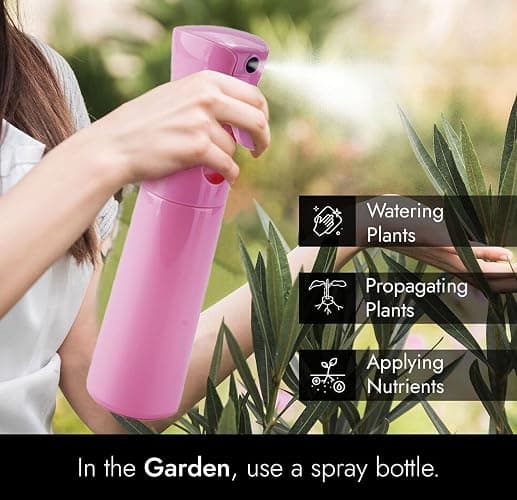 VIGOR PATH Continuous Spray Bottle for Hair – Fine Mist Mister for Hairstyling, Cleaning, Plants, Pets, Barbers, Salons, and Essential Oil Applications (300ml/10 oz) Pink thumbnail 4