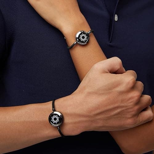Single Touch Bracelet for Couples, Light up & Vibration for Love Couples | Long Distance Relationship Gift for Girlfriend, Mother-Daughter, Sisters,Women's Fashion Smart Jewelry,Must Stay Connected Bluetooth Bracelet, TOTWOO APP Set Up Pairing Jewelry thumbnail 5