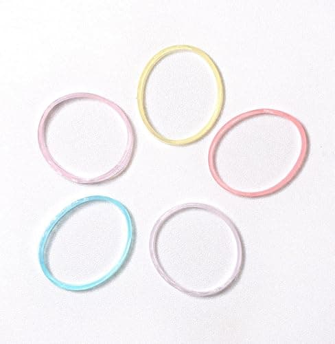Youxuan Mini Hair Elastics for Girls Transparent Rubber Bands, 1000 PCS, Multi Color thumbnail 4