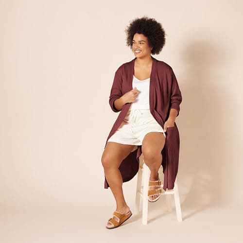 Amazon Essentials Women's Lightweight Waffle Full-Length Bath Robe with Pockets (Available in Plus Size) thumbnail 8