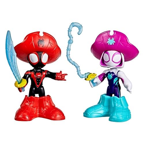 SPIDEY AND HIS AMAZING FRIENDS Marvel Water-Webs Pirate Miles “Spin” Morales & Pirate Ghost-Spider Action Figures thumbnail 8