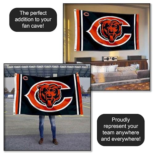 Chicago Bears Logos Flag and Banner thumbnail 5