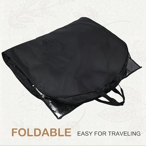 54" Garment Bags for Travel and Storage, Travel Suit Bags for Men Women with 2 Clear Pockets, Storage bags for Clothes, Suits, Dress, Shirts, Coats (Black) thumbnail 6