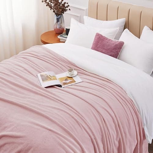 WAVVE Plaid Couverture Polaire Flanelle en Microfibre, Jeté de Canapé 150x200 Rose, Couverture lit Jete de Canape 2 Personnes, Plaid Fourrure Grand Chaud et Doux en Peluche, 200x150 thumbnail 7