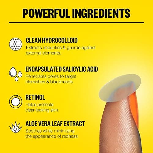 PEACE OUT Acne Day Dot, Sheer Acne Healing Dots, Virtually Invisible Wear, Hydrocolloid Pimple Patches Helps Clear Blemishes Quickly with Encapsulated Salicylic Acid, Retinol & Aloe Vera, 20 dots thumbnail 6