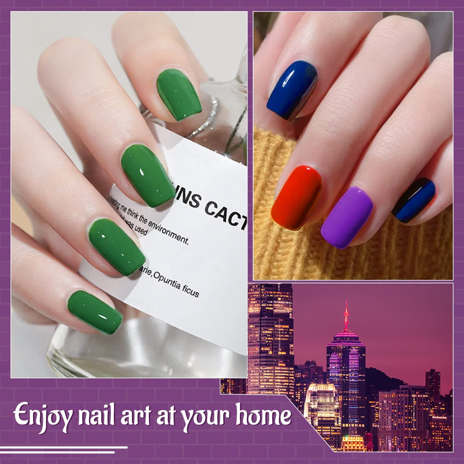 JODSONE 60 PCS Gel Nail Polish Kit with U V Light Base and Matte Glossy Top Coat Nail Gel Polish Soak off Manicure Accessory Tools Suitable for All Seasons…… thumbnail 7